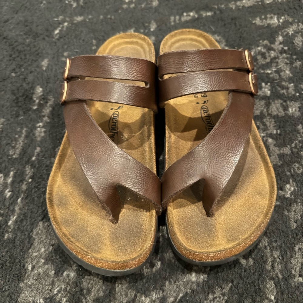 Aerothotic Brown Leather Sandals